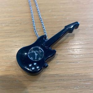 Marc Jacobs Black Guitar Watch Necklace